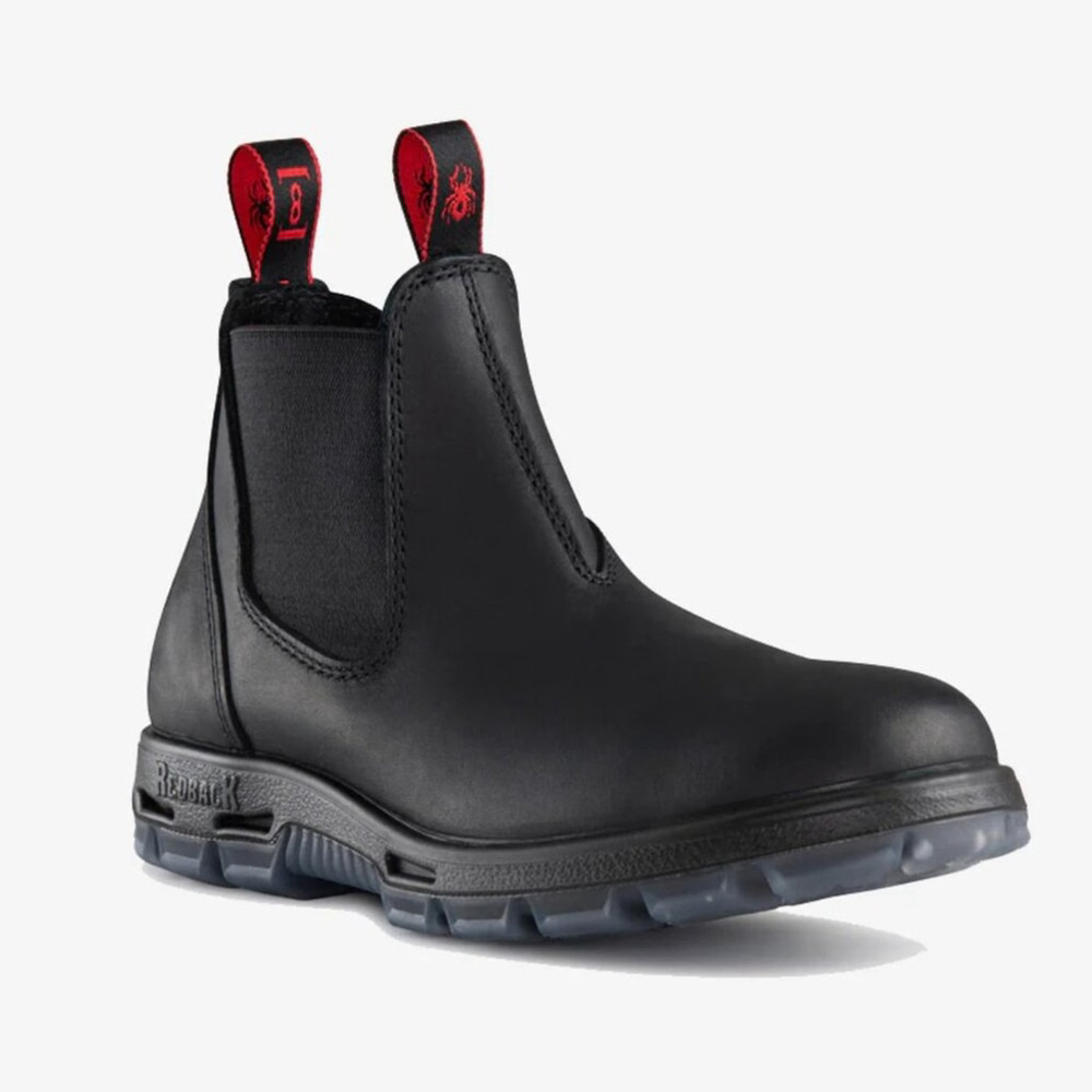 Redback Made in Australia Nevada Waterproof Leather Pull On Chelsea Boot Black 6